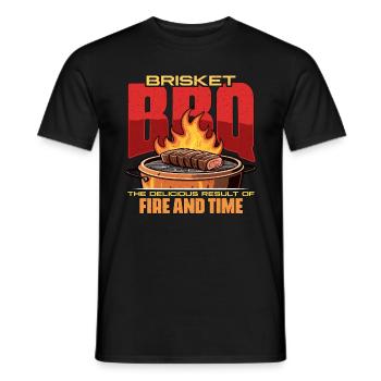 Brisket BBQ The Delicious BBQ Brisket Barbecue - Men's T-Shirt - black - Front - AI Model Male 178 light (178cm)