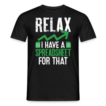 Relax I Have A Spreadsheet for That Funny CPA - Men's T-Shirt - black - Front - AI Model Male 178 light (178cm)
