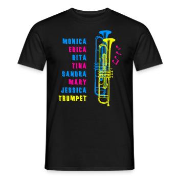 The Trumpets... - Men's T-Shirt - black - Front - AI Model Male 178 light (178cm)