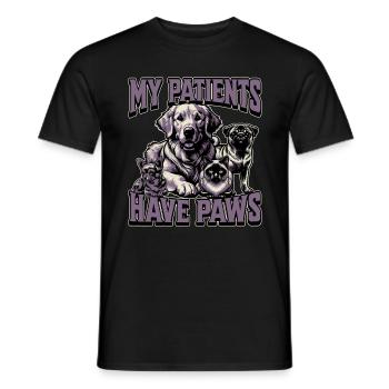 Veterinary Nurse My Patients Have Paws Vet Nursing - Men's T-Shirt - black - Front - AI Model Male 178 light (178cm)