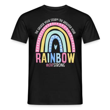 The Greater Your Storm The Brighter Your Rainbow - Men's T-Shirt - black - Front - AI Model Male 178 light (178cm)