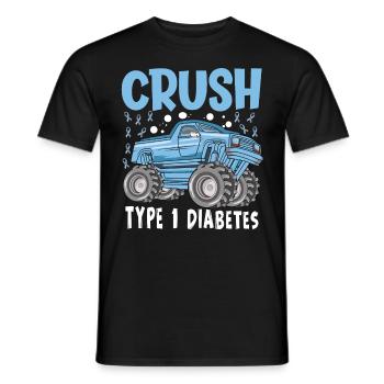 Typ-1-Diabetes T1D Kinder Blue Ribbon Diabetiker - Männer T-Shirt - Schwarz - Vorne - AI Model Male 178 light (178cm)