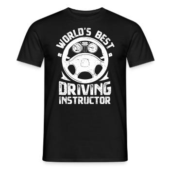 Der beste Fahrlehrer der Welt Lustiges Fahren - Männer T-Shirt - Schwarz - Vorne - AI Model Male 178 light (178cm)