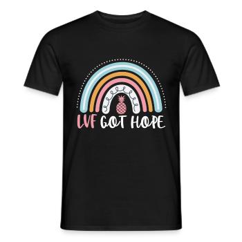 IVF Got Hope Lustig IVF Boho Regenbogen Unfruchtbarkeit - Männer T-Shirt - Schwarz - Vorne - AI Model Male 178 light (178cm)