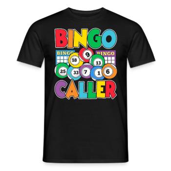 Bingo Caller Drôle Joueur Casino Holler Bingo - T-shirt homme - noir - Devant - AI Model Male 178 light (178cm)