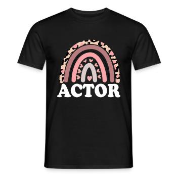 Actor Performing Art Boho Rainbow Movie Actor - Men's T-Shirt - black - Front - AI Model Male 178 light (178cm)