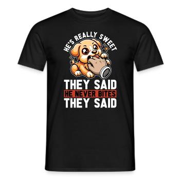 Veterinary Medicine He's Really Sweet Animal Lover - Men's T-Shirt - black - Front - AI Model Male 178 light (178cm)