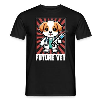 Veterinary Medicine Future Vet Veterinary Practice - Men's T-Shirt - black - Front - AI Model Male 178 light (178cm)