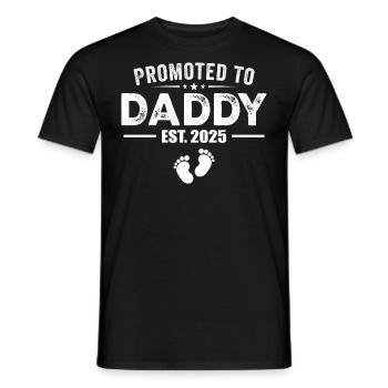 Promoted To Daddy Est 2025 Funny For New Daddy - T-shirt homme - noir - Devant - AI Model Male 178 light (178cm)