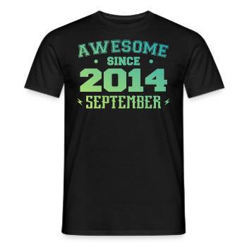 Septembre 2014 Cadeau Anniversaire Septembre 2014 - T-shirt homme - noir - Devant - AI Model Male 178 light (178cm)