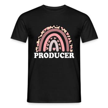 Produzent Boho Rainbow Filmmaking Produzent Post - Männer T-Shirt - Schwarz - Vorne - AI Model Male 178 light (178cm)