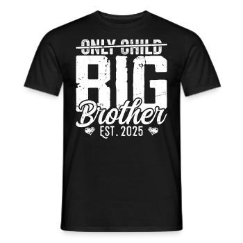 Only Child Big Brother - Promoted To Big Brother - T-shirt homme - noir - Devant - AI Model Male 178 light (178cm)