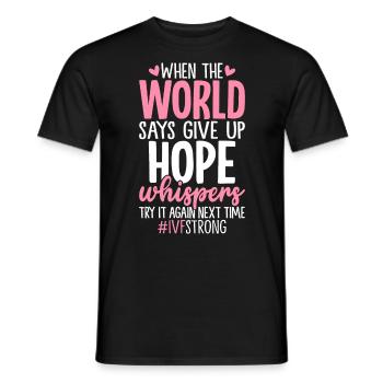 Funny IVF One in Eight Egg Retrieval Embryo - Men's T-Shirt - black - Front - AI Model Male 178 light (178cm)