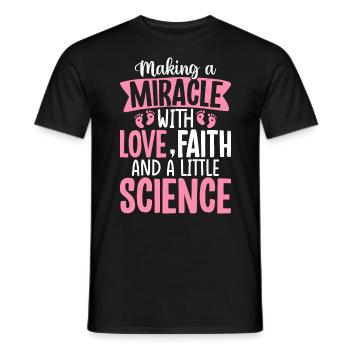 Making A Miracle With Love IVF Funny In Vitro - Men's T-Shirt - black - Front - AI Model Male 178 light (178cm)