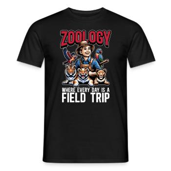 Zoologie où chaque jour est une excursion de biologiste - T-shirt homme - noir - Devant - AI Model Male 178 light (178cm)