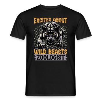 Zoologist Excited About Wild Beasts Zookeeper - Männer T-Shirt - Schwarz - Vorne - AI Model Male 178 light (178cm)