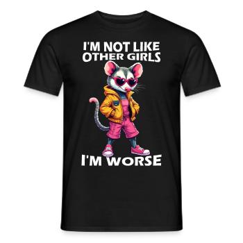 I'm not like other girls I'm worse - Men's T-Shirt - black - Front - AI Model Male 178 light (178cm)