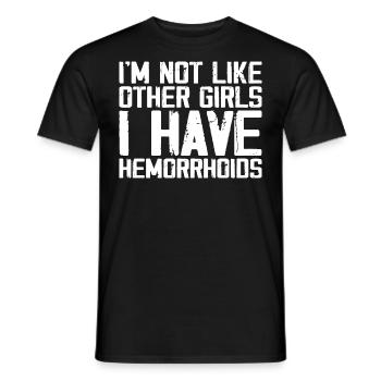 I'm Not Like Other Girls I Have Hemorrhoids - T-shirt homme - noir - Devant - AI Model Male 178 light (178cm)