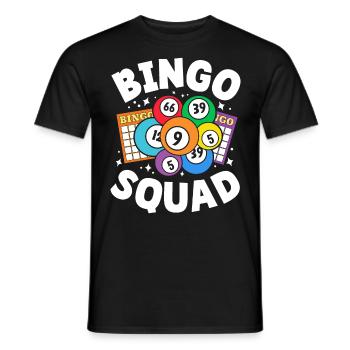 Bingo Squad Loterie Drôle Jeu Appel Holler - T-shirt homme - noir - Devant - AI Model Male 178 light (178cm)