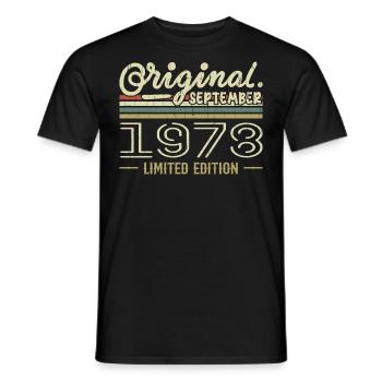September 1978 Birthday Gift September 1978 - Men's T-Shirt - black - Front - AI Model Male 178 light (178cm)