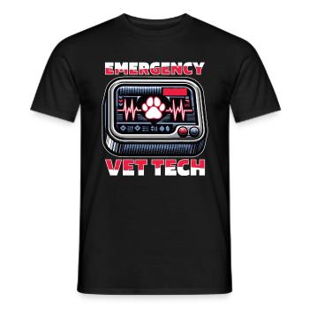 Veterinary Technician Emergency Vet Tech Vet Med - Men's T-Shirt - black - Front - AI Model Male 178 light (178cm)