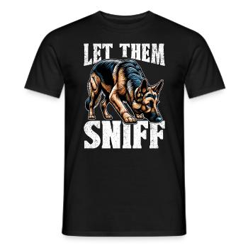 Dog Trainer Let Them Sniff Animal Lover Dog Owner - Men's T-Shirt - black - Front - AI Model Male 178 light (178cm)