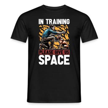 Dog Trainer In Training Please Give Us Dog Sport - Men's T-Shirt - black - Front - AI Model Male 178 light (178cm)