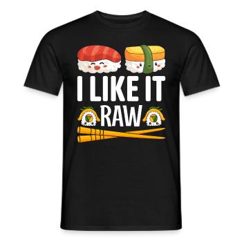 Amateur de sushis drôle Nourriture japonaise drôle Sushi - T-shirt homme - noir - Devant - AI Model Male 178 light (178cm)