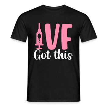 IVF Got This Funny One In Eight IVF Infertility - Men's T-Shirt - black - Front - AI Model Male 178 light (178cm)