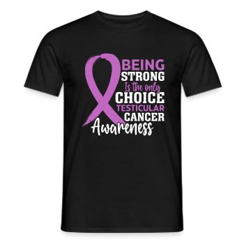 Cancer du testicule Orchiectomie des testicules Orchidée - T-shirt homme - noir - Devant - AI Model Male 178 light (178cm)