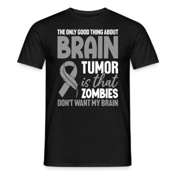 La seule bonne chose à propos de la tumeur cérébrale Grey Ribbon - T-shirt homme - noir - Devant - AI Model Male 178 light (178cm)