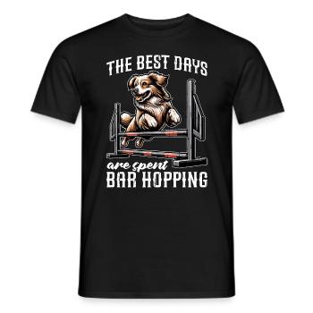 Dog Agility Training The Best Days Are Dog Sport - Men's T-Shirt - black - Front - AI Model Male 178 light (178cm)