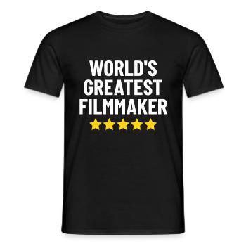 Plus grand cinéaste du monde : Réalisation drôle - T-shirt homme - noir - Devant - AI Model Male 178 light (178cm)
