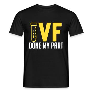 IVF Done My Part Funny Egg Retrieval In Vitro - Men's T-Shirt - black - Front - AI Model Male 178 light (178cm)