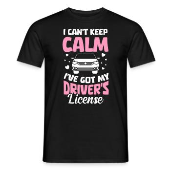 Ich kann nicht ruhig bleiben, ich habe meine Fahrer komisch - Männer T-Shirt - Schwarz - Vorne - AI Model Male 178 light (178cm)