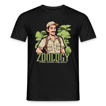Zoology Paws Claws And Animal Scientist Zoologist - Men's T-Shirt - black - Front - AI Model Male 178 light (178cm)