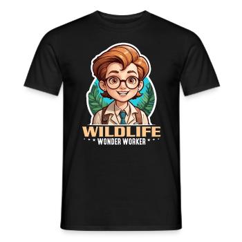Zoologie Faune Wonder Worker Biologiste Gardien de zoo - T-shirt homme - noir - Devant - AI Model Male 178 light (178cm)