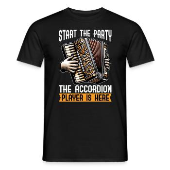 Accordion Start The Party The Accordion Music - Männer T-Shirt - Schwarz - Vorne - AI Model Male 178 light (178cm)