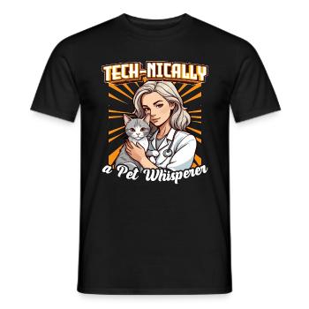 Veterinary Technician Tech-nically Animal Lover - Men's T-Shirt - black - Front - AI Model Male 178 light (178cm)