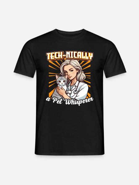 Veterinary Technician Tech-nically Animal Lover - Männer T-Shirt - Schwarz