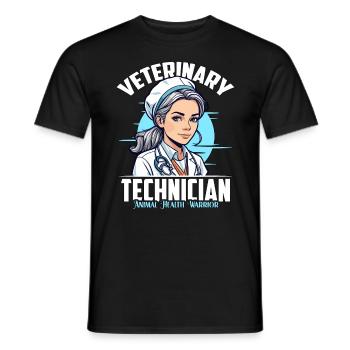 Veterinary Technician Animal Health Veterinarian - Männer T-Shirt - Schwarz - Vorne - AI Model Male 178 light (178cm)