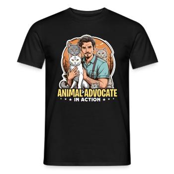 Veterinary Technician Animal Advocate Vet Clinic - Men's T-Shirt - black - Front - AI Model Male 178 light (178cm)