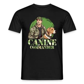 Dog Trainer Canine Commander Animal Behaviorist - Men's T-Shirt - black - Front - AI Model Male 178 light (178cm)