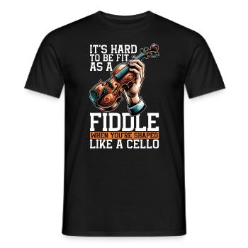Le violon est difficile d’être en forme en tant qu’instrument à cordes - T-shirt homme - noir - Devant - AI Model Male 178 light (178cm)