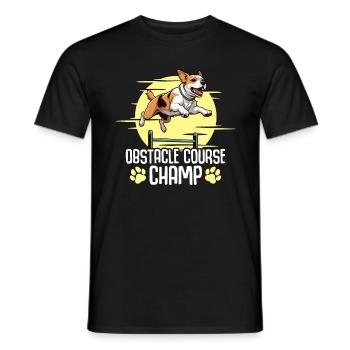 Dog Agility Training Obstacle Course Dog Sport - Men's T-Shirt - black - Front - AI Model Male 178 light (178cm)