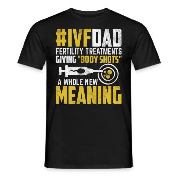 Fertility Treatments Funny IVF Egg Retrieval Day - Men's T-Shirt - black - Front - AI Model Male 178 light (178cm)