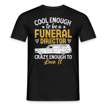 Assez cool pour être un directeur de funérailles drôle - T-shirt homme - noir - Devant - AI Model Male 178 light (178cm)