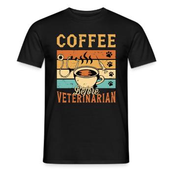 Veterinary Medicine Coffee Vet Nurse Coffee Lover - Männer T-Shirt - Schwarz - Vorne - AI Model Male 178 light (178cm)