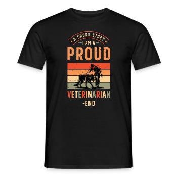 Veterinary Medicine A Short Story I Am A Vet Nurse - Männer T-Shirt - Schwarz - Vorne - AI Model Male 178 light (178cm)