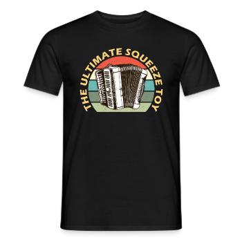 Accordion The Ultimate Squeeze Toy Music Lover - Men's T-Shirt - black - Front - AI Model Male 178 light (178cm)
